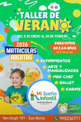 Nido Mi sueño infantil - Verano 2026 - San Borja